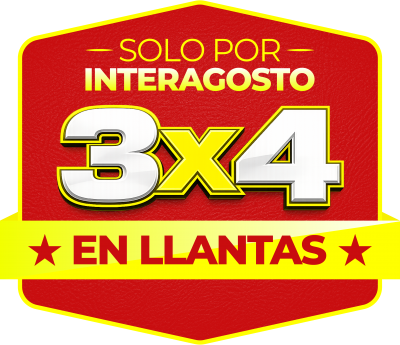 Solo por InterAgosto 3x4 en llantas